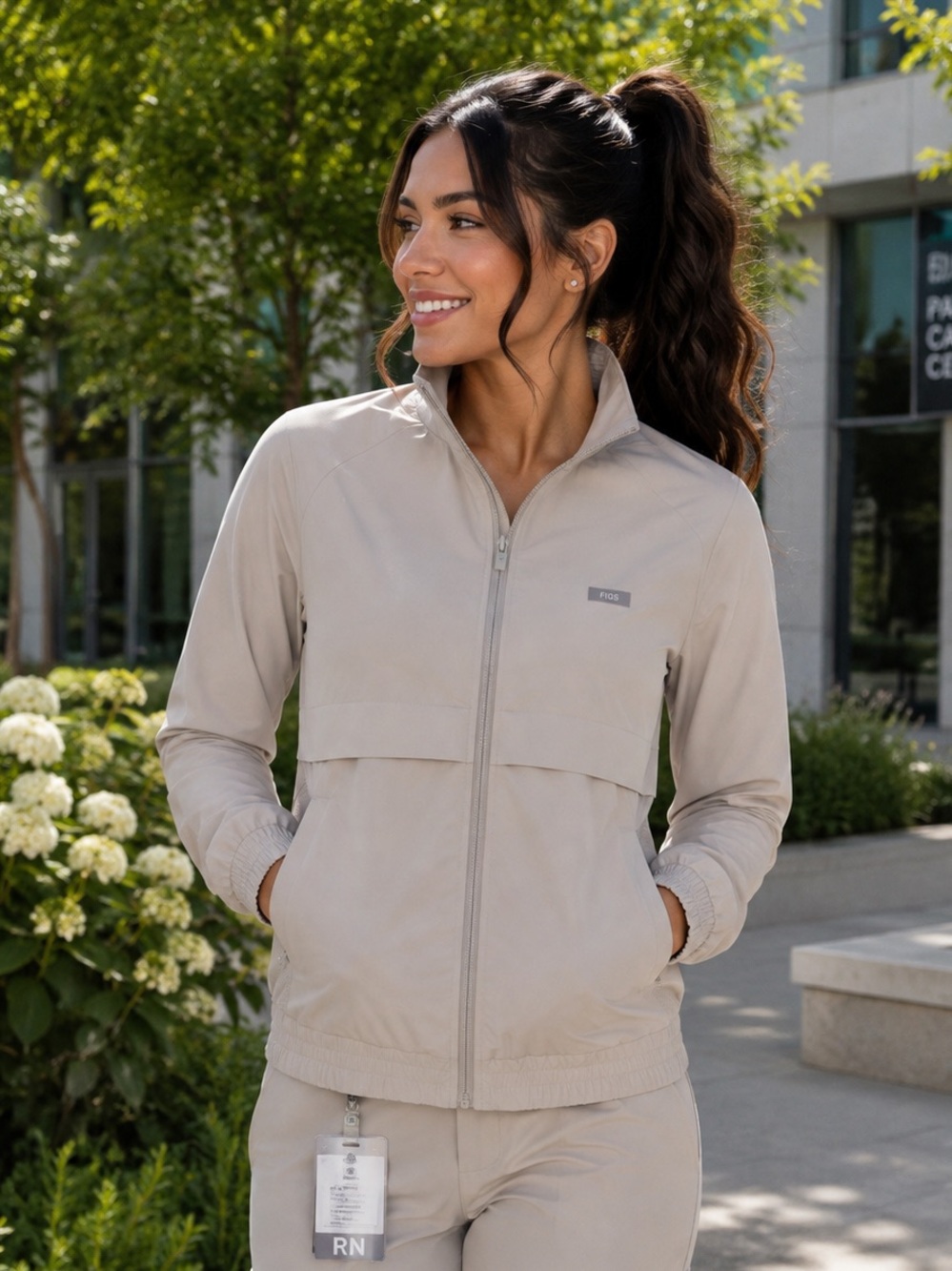 FIGS Sydney Performance Scrub Jacket Slate Size XS